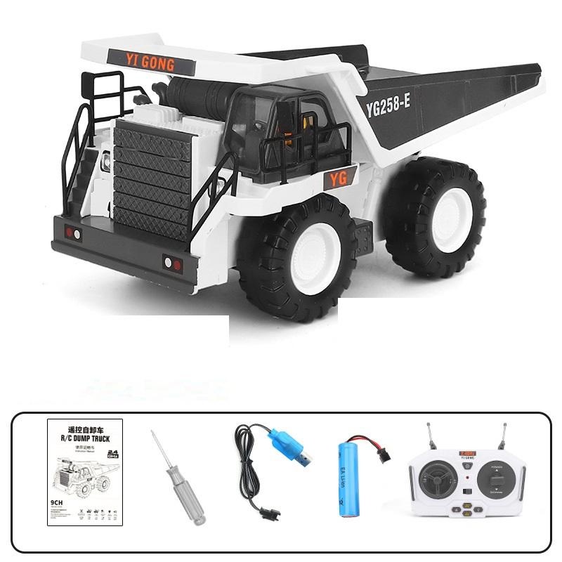 

4WD Remote Control Excavator Toy Radio Controlled RC Dump Truck Vehicle Crawler Bulldozer Construction Car Gifts for Kids Boys