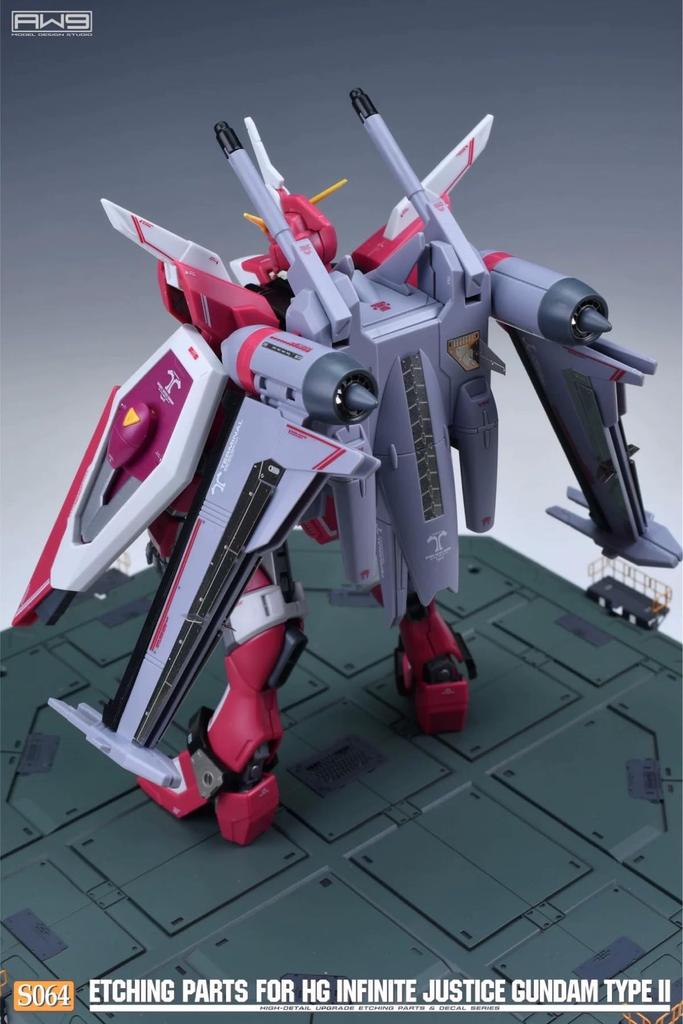 HG 1/144 Infinite Justice Nishiki Modification Detail Up High-Quality Metal Parts with Water-Transfer Decals