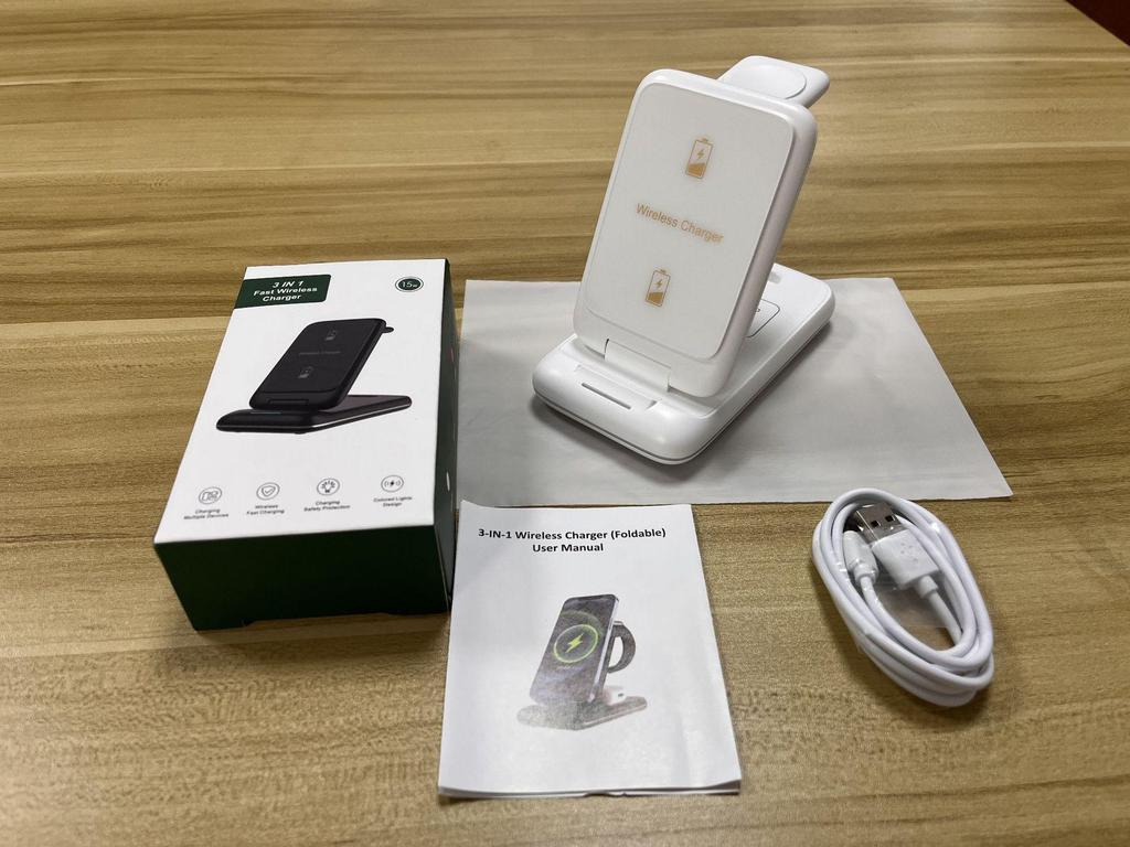 3-in-1 Foldable Wireless Charger for Apple Phones, Watches & Earbuds