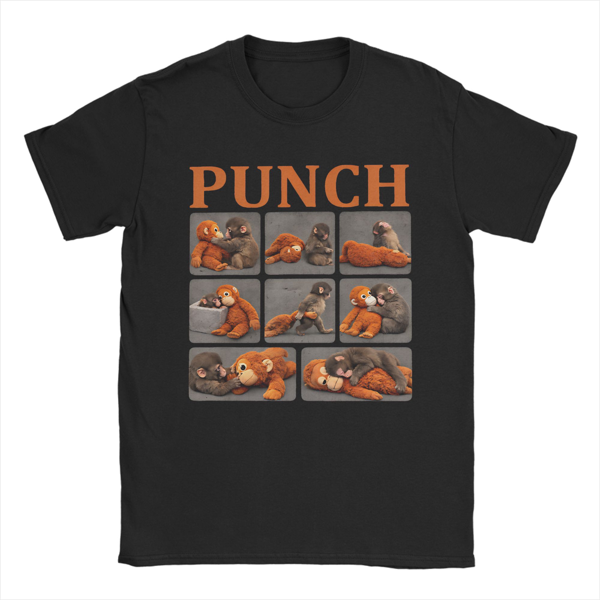 Oversized TShirt Summer Baby Punch Monkey Hipster TShirts Cotton Tshirt for Adult Aesthetic Print Short Sleeve Tops S