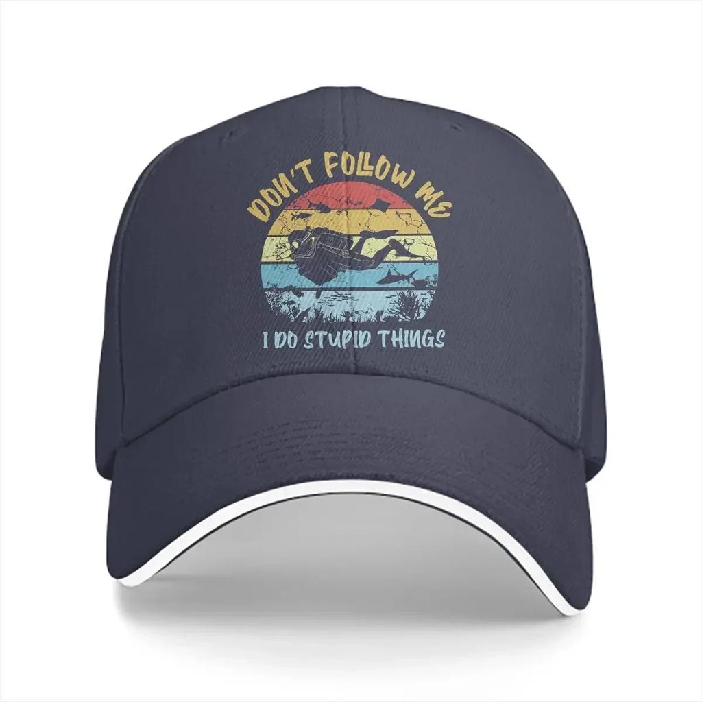 Dont Follow Me I Do Stupid Things Baseball Cap Unisex Hats Women Visor Protection Snapback Diving Dive Caps