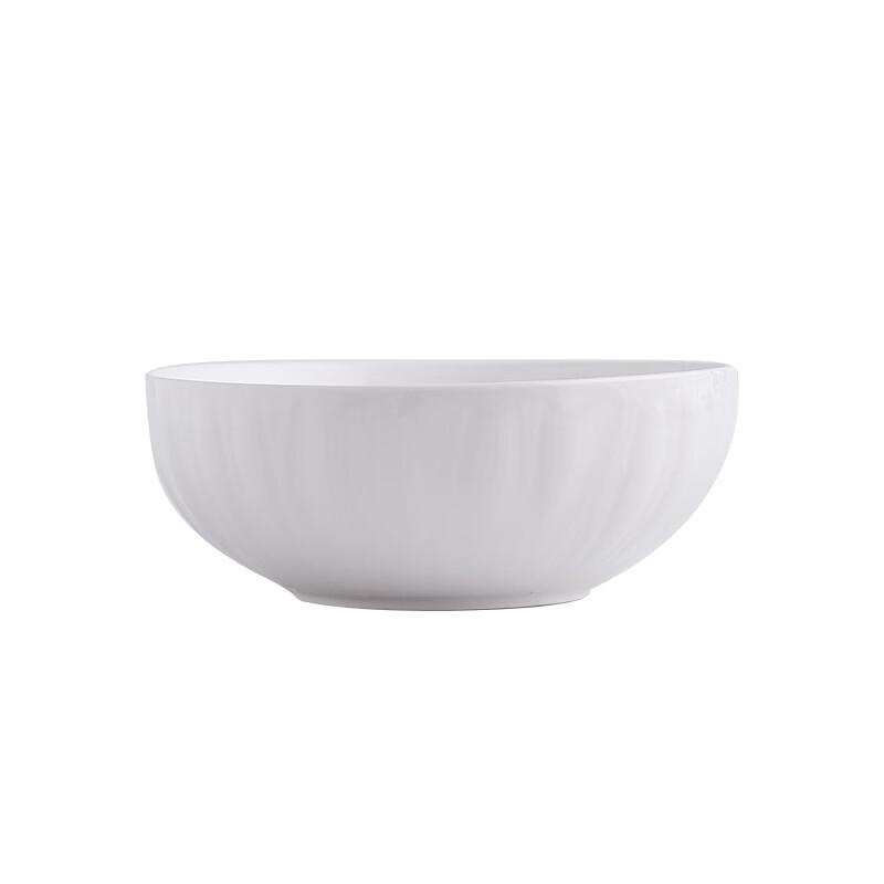 Abay Minimalist White Ceramic Deep Plate