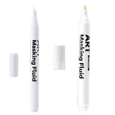 White Fluid Pen 3.0mm Broad Tip 0.7mm Fine Tip White Paint Pen for Watercolor Painting Artwork Highlighting