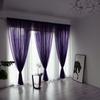 Simple Style Polyester Window Voile Tulle Curtain Sheer Panels Bedroom Living Room DecorPurple
