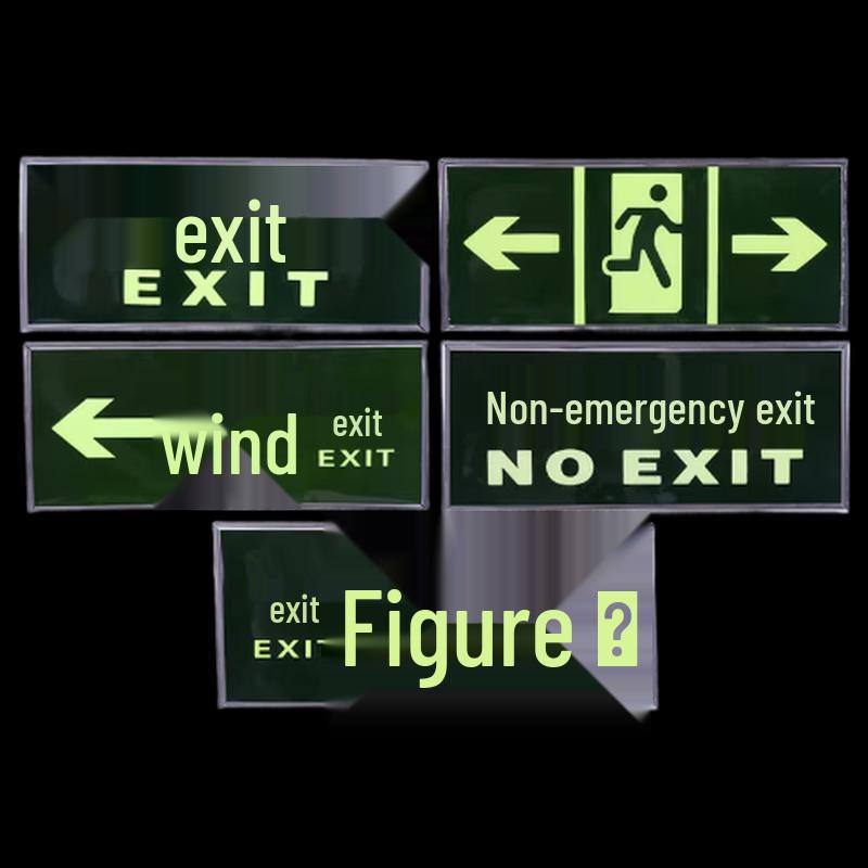 Brangdy Luminous Left-Pointing Safety Exit Sign