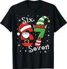 Lustiges Sechs Sieben 67 Meme 6 7 Elf Weihnachtsmann Weihnachtspyjama T-Shirt
