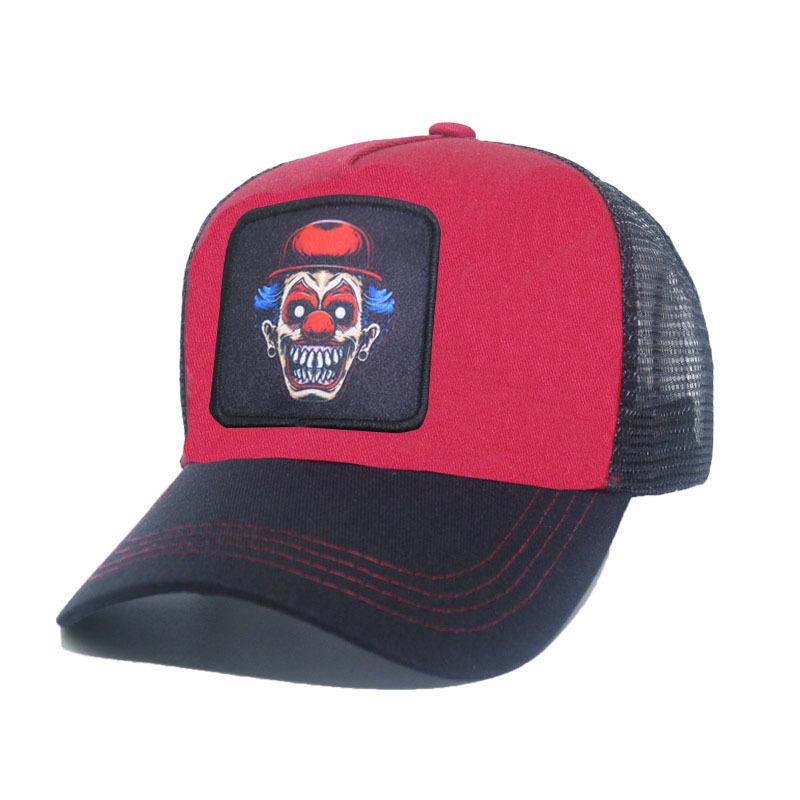 Trendy Fashionableable Clown Embroidery Stitched Baseball Cap For Men And Women, Backless Hip-Hop Hat, Summer Breathable Mesh Sun Gorras Unisex Str