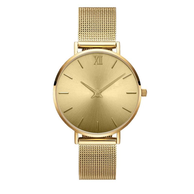Einfaches und ultradünnes Damen-Autolinien-Gürtel-Rosen-Phil Damen-Wasserdichte Uhr 785