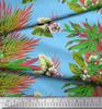Soimoi Cotton Cambric Fabric Leaves & Lily Flower Print Sewing Fabric Metre 42 Inch