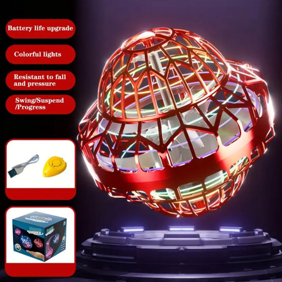 Spinning Flyball, Night Light Suspension Ball, Return Hand Throwing, Spinning, Decompression UFO, Novel Luminous Children's Gift