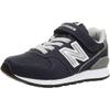 Kids YV996 Sneakers Rubber Laces Velcro Closure Navy 17.5 Cm