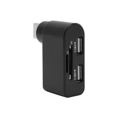 2 Port USB HUB High Speed Splitter with Memory Card Ports for Card Reader Hard Drive Camera