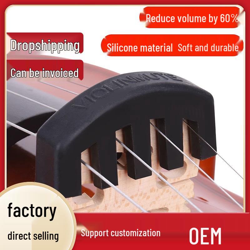 Violin Silencer Rubber Mute красный