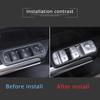 LIJ5   2025 Hot Racing Grills Aluminum Alloy Car Window Glass Lift Button Trim Sticker Fit For Mercedes Benz A B GLB CLA GLA Class W177