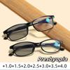 Fashion Men Outdoor Color Changing Business Reading Glasses Photochromic Far Sight Eyeglasses +1.0+1.5+2.0+2.5+3.0+3.5+4.0