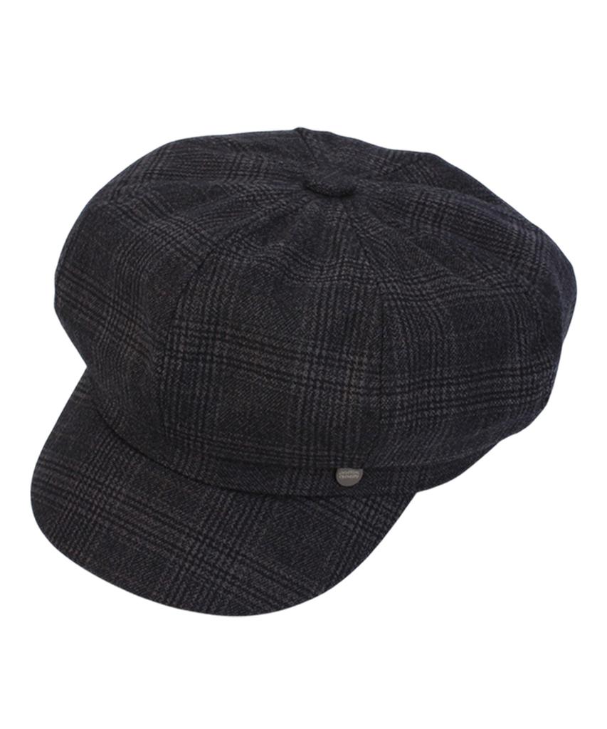 Yunibeosyeolkemiseuteuli Glencheck Logo Black Newsboy Cap