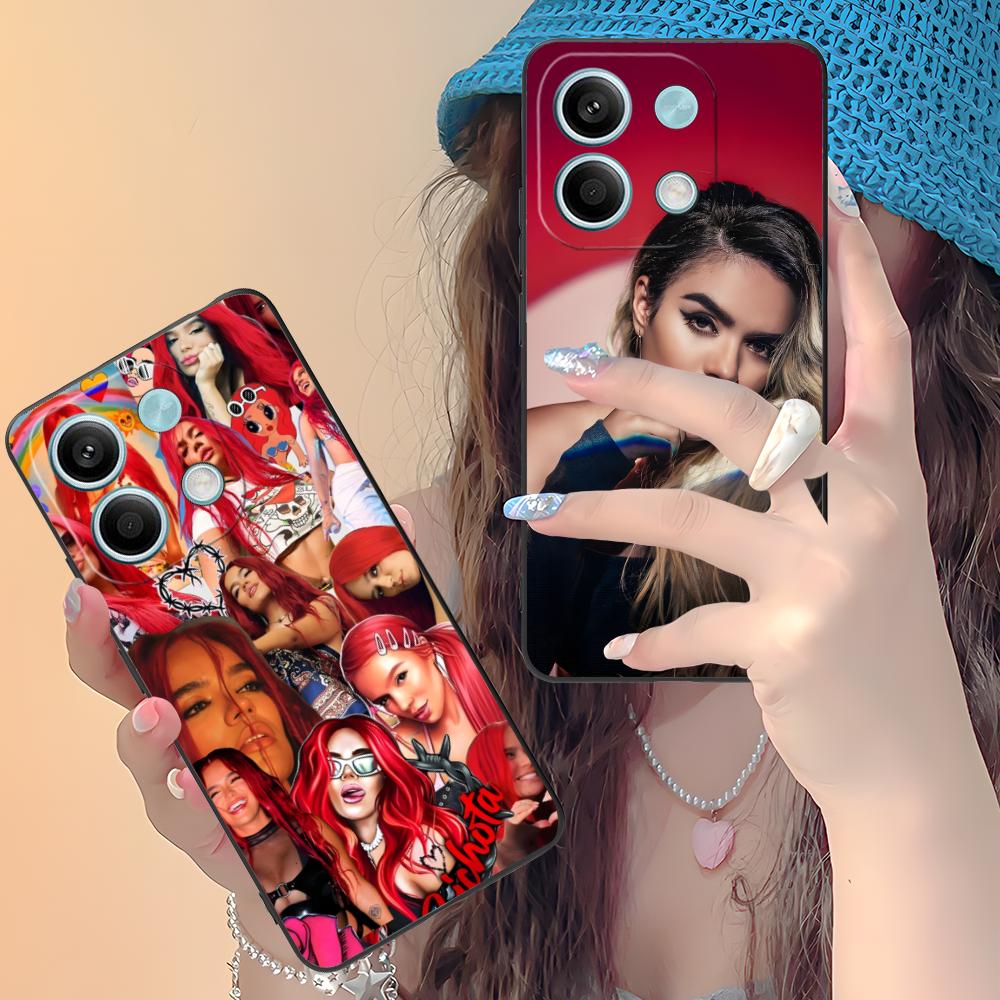 Karol G Latino Mobile Cell Phone Case for Xiaomi Redmi Note 14 13 12 11 S Pro Plus 4G 5G Colorful Printing Cover Cover Pretty