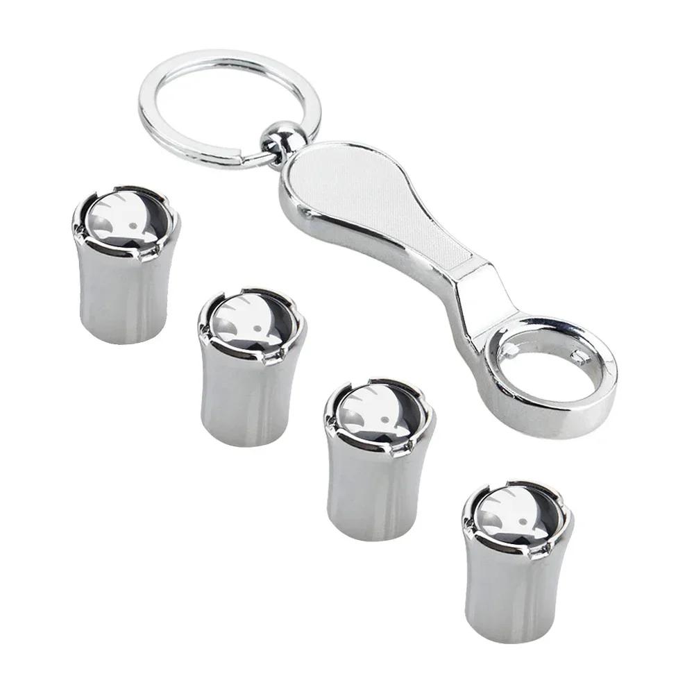 Car Styling Tire Valve Caps for Skoda Superb Kamiq Fabia Rapid Kodiaq Octavia 2 A7 Tour RS Yeti Wheel Car Tire Cover Decoration
