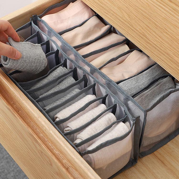 Nylon Breathable Underwear & Sock Storage Box for Home Drawers
