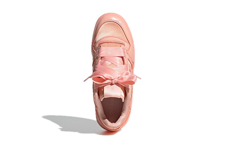 Adidas Originals FORUM Satin Low J Anti kick Low top Skateboard Shoes Coral Powder Teenagers FY8823
