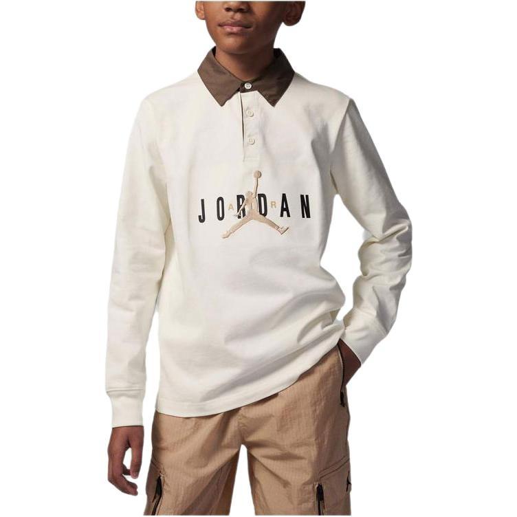 (GS) Air Jordan Essentials Rugby Top Beige Kids FJ5782-133 L