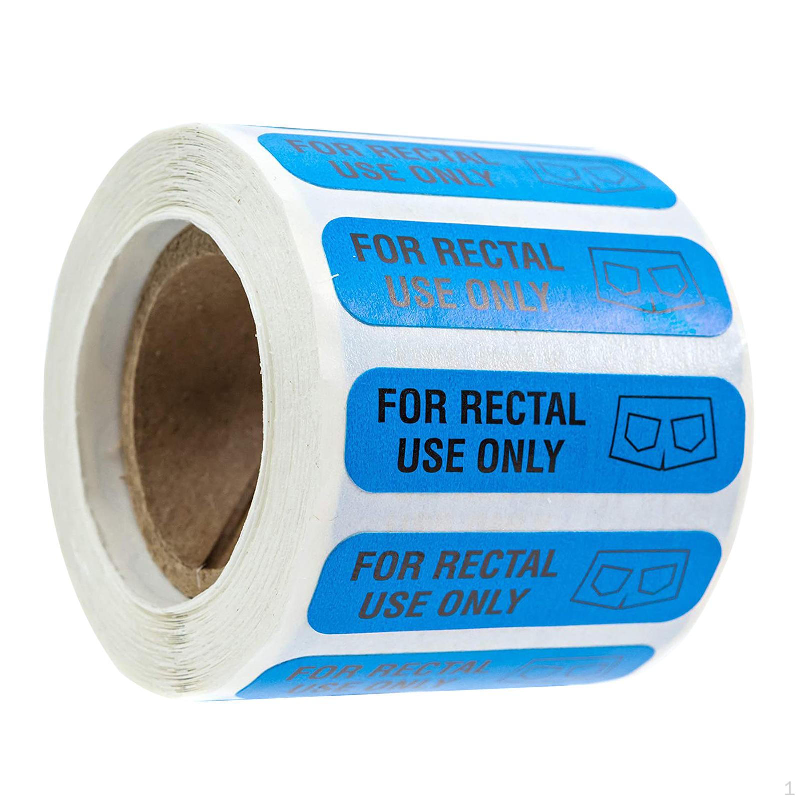 

500 наклеек только для ректального использования 1,80 x2,00 Яркий черный шрифт Предупреждающий розыгрыш