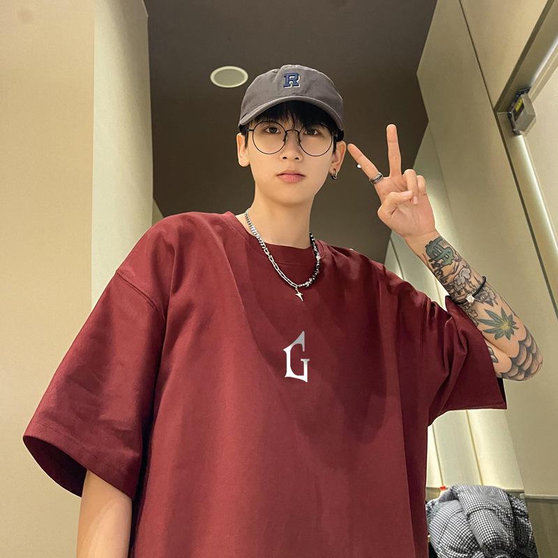 Men's Summer 2023 Loose Fit Short Sleeve Streetwear T-Shirt