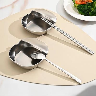 Nerezová odkládací lžíce na sporák Kuchyňská pracovní deska Samostojící držák na naběračku Odkladač na kuchyňské náčiní pro lžíci špachtli