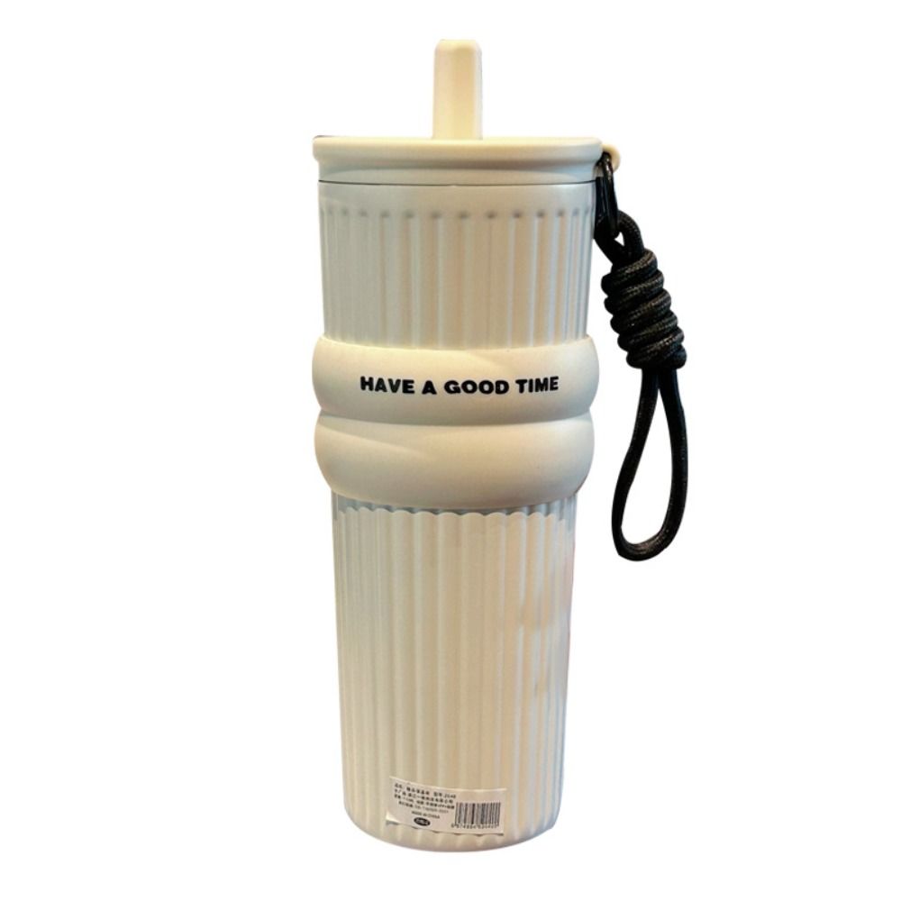 Mit Hebe-Seil Strohhalm Vakuumbecher 710ML Becher Portbale Thermische Wasserflasche Zuhause