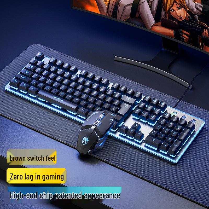 Mechanical Wired/Wireless Gaming Keyboard, Mouse, & Headset Set