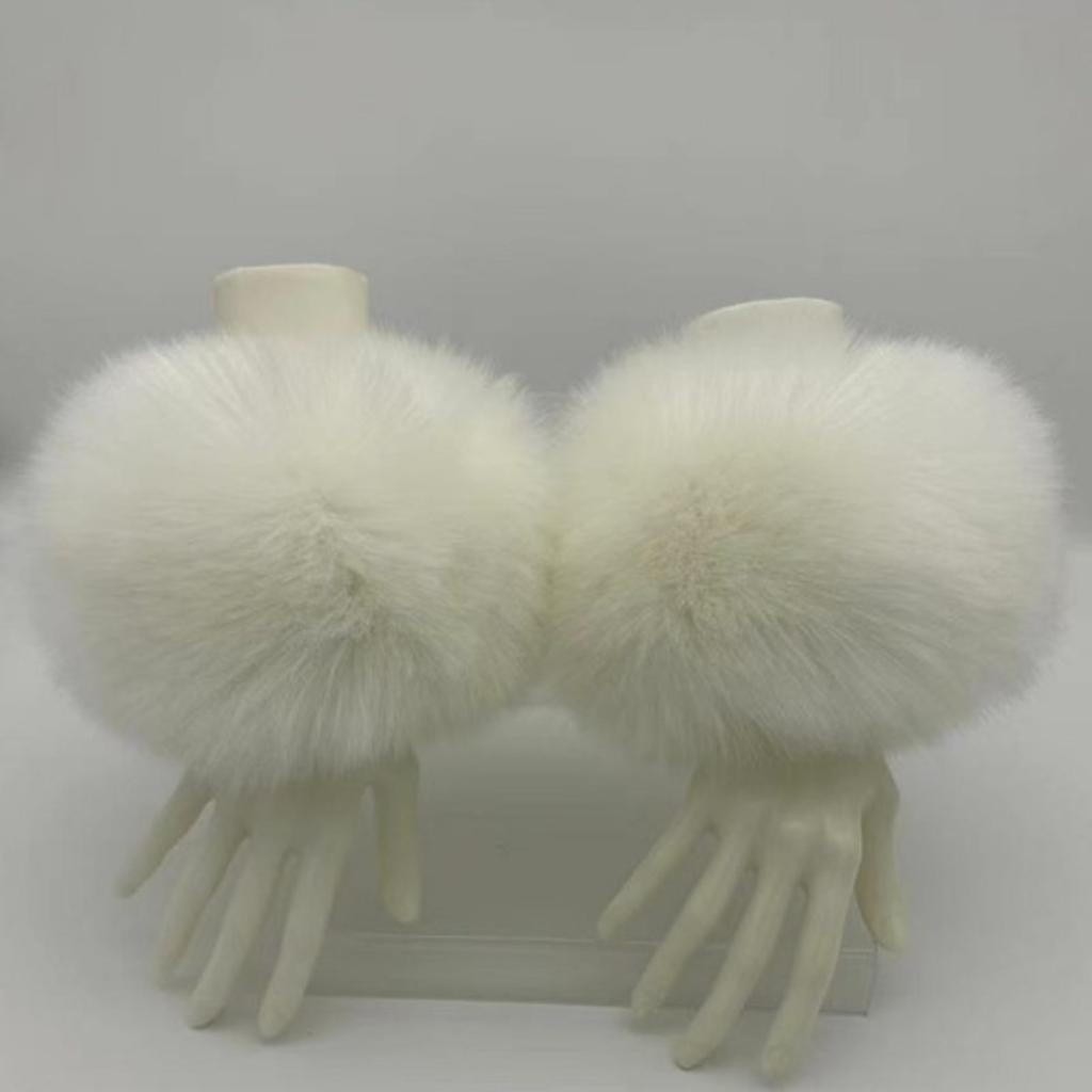 Stilvolle Armstulpen Weiche und Zarte Flauschige Handgelenkwärmer für Wintermantel Dekoration Fotografie Requisiten
