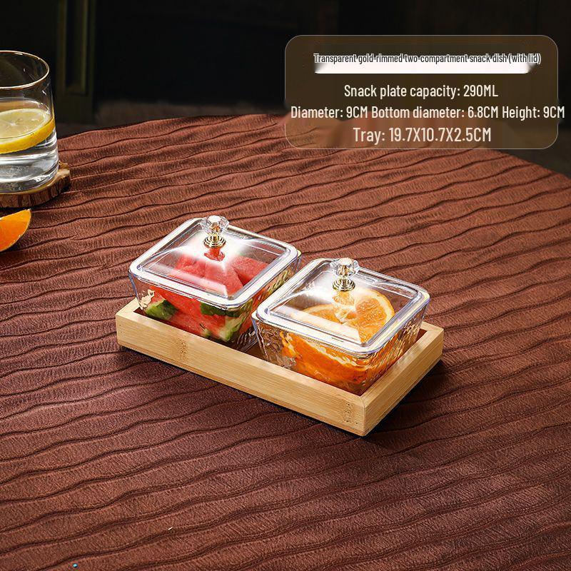 Acrylic Divided Fruit & Snack Plate Set for Restaurants