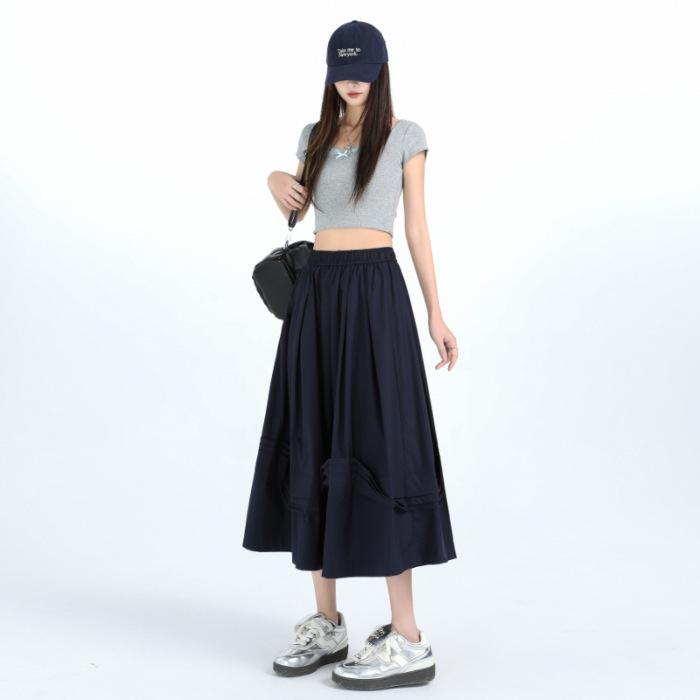 Lace Skirt Spring and Summer Mid-length High-waisted A-line Skirt Women Umbrella Skirt Fluffy Skirt Women Mid-length Skirt Women