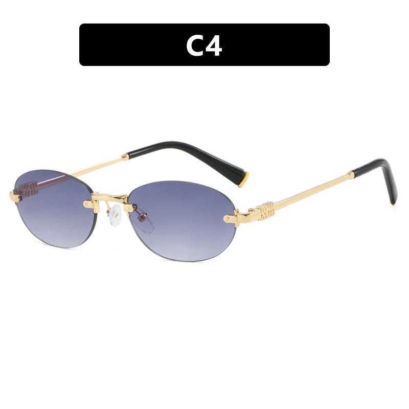 

Ретро Овальные Безободковые Солнцезащитные Очки: Трендовый европейский и американский стиль 2025 для шикарного образа As shown