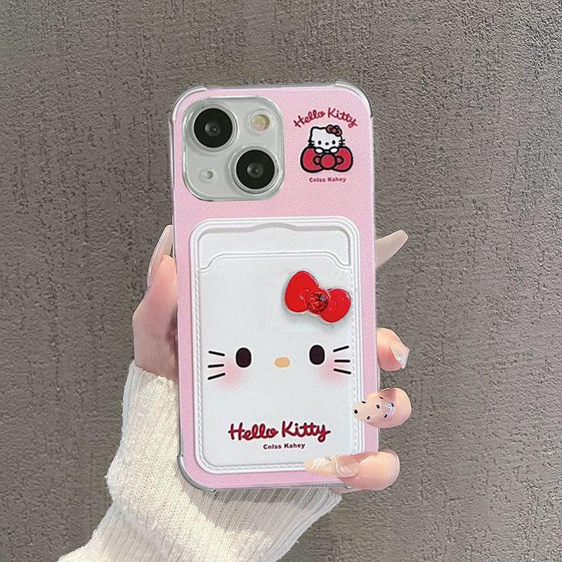 3D Bow Hello Kitty Strap Lanyard Case For Iphone 17 Pro Max 17 Air 16 15 14 12 13 11 Pro Max 16e 15 16 Plus 13 Mini Phone Casing