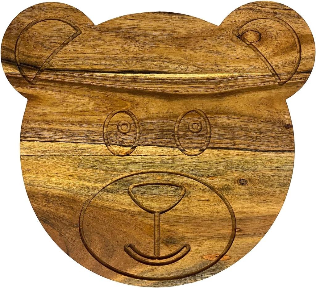 Acacia Wood Cutting Boards for Kitchen, Wooden Serving Charcuterie Board, Chess Print Wood Board, Ideal for Chopping Meat, Fruits, Cheese 12.5"x12.5"