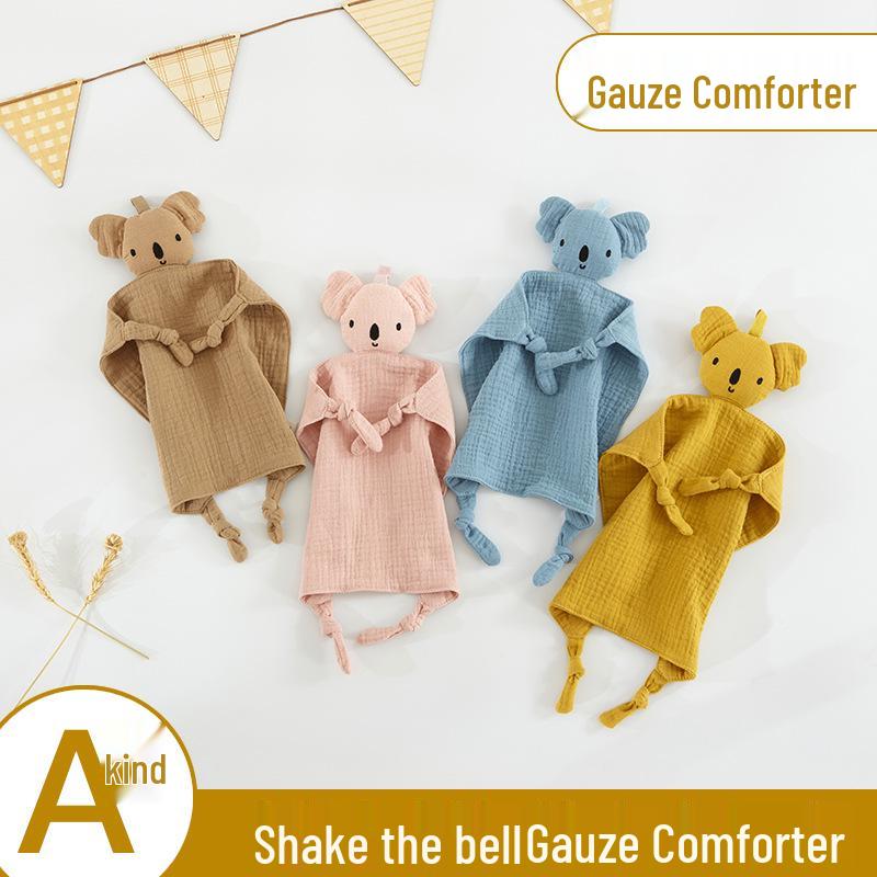 Baby Pure Cotton Comfort Blanket & Doll - Little Rabbit Crinkle Toy