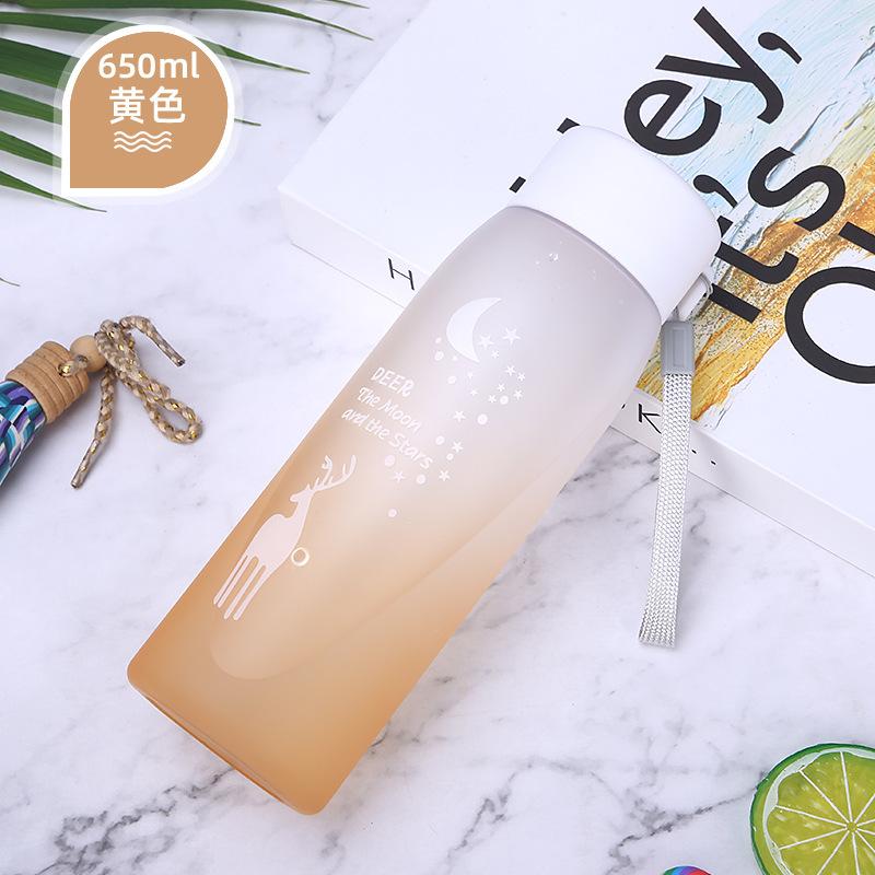 Water Bottle Supply Elk Cup Frosted Plastic Cup Portable Sports Water Cup Summer Student Cup Trend Outdoor Space Cup