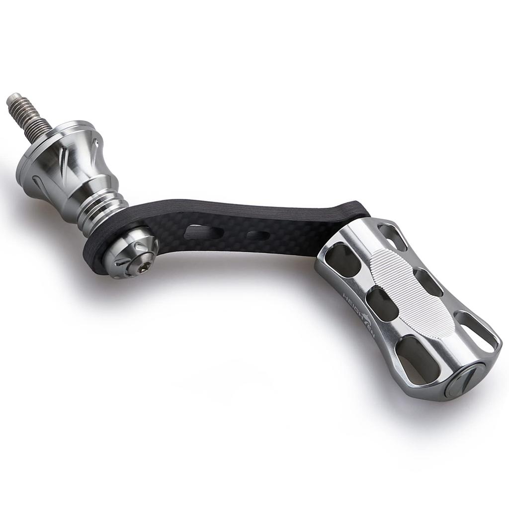 HEIGHTEN 42mm rullikäepide koos 22mm nupuga Shimano Daiwa spinningurullile [Light Game Stream Fishing] Wave Series (Relvametall) (620)