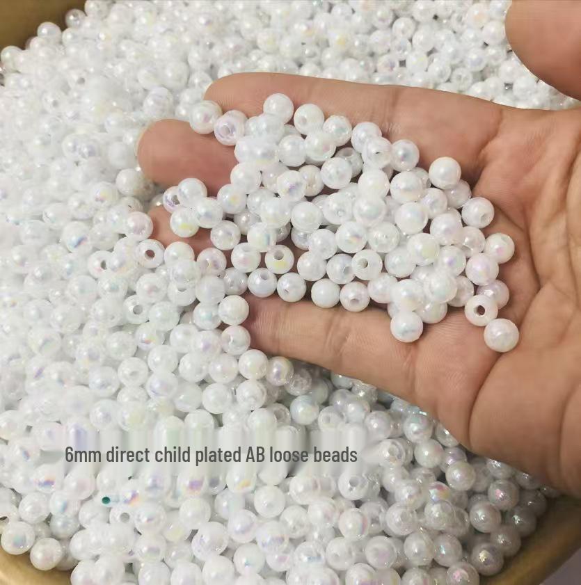 

6mm Iridescent White Mermaid Scale Beads for Jewelry Making – Pendants, Earrings, Bracelets, Phone Chains, Wristbands.