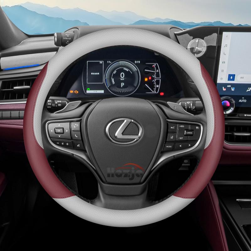 Leather Car Steering Wheel Cover for Lexus Is Es Es300h Rx Lbx Es350h Rx350 Rx500h Nx350h Nx450h Lx600 Accessories 2025 2026