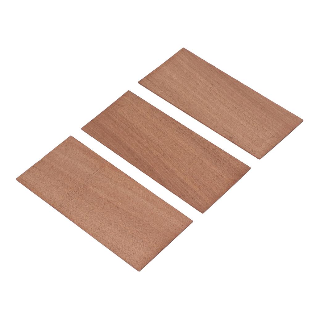 3PCS Guitar Veneer 188x98x2mm Sapele Wood Guitar Headplate Head Veneer for Repairment