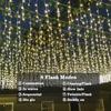 LED Curtain Icicle String Lights Christmas Garland Waterfall Droop 0.6m Garden Street Outdoor Decorative Holiday Lighting