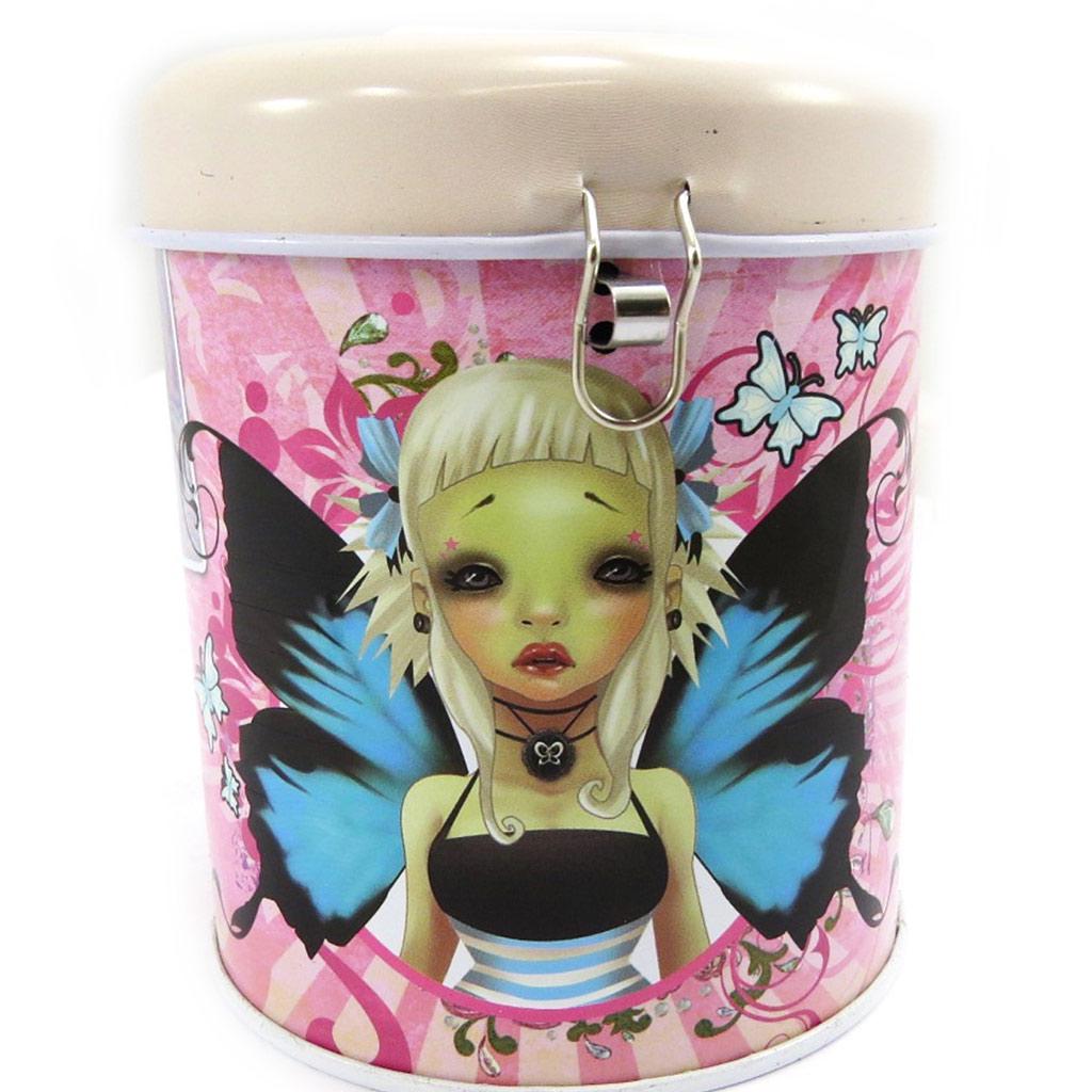 Les Trésors De Lily [L6878] - Pink 'Fairy Dreams' Metal Piggy Bank