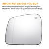X AUTOHAUX Rearview Left Driver Side Mirror Glass Replacement for Dodge and Grand Cherokee White Glass with Backing 2014-2019 Duran, Jeep, (Heated
