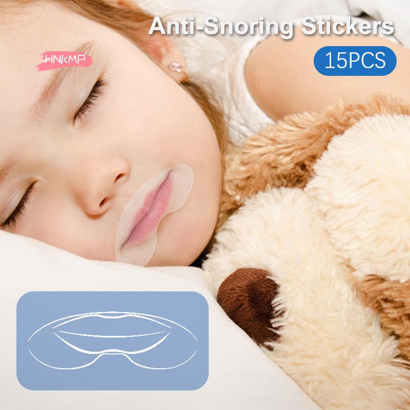 15Pcs Anti-Snoring Stickers Night Sleep Aid Lip Nose Breathing Improvement Adult & Children Mouth Correction Patch Tape