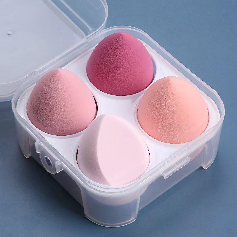 4 Pièces Éponge Maquillage Œuf Houppette Cosmétique Éponges Fond de Teint Houppettes Poudre Accessoires Maquillage Femmes Outils Beauté