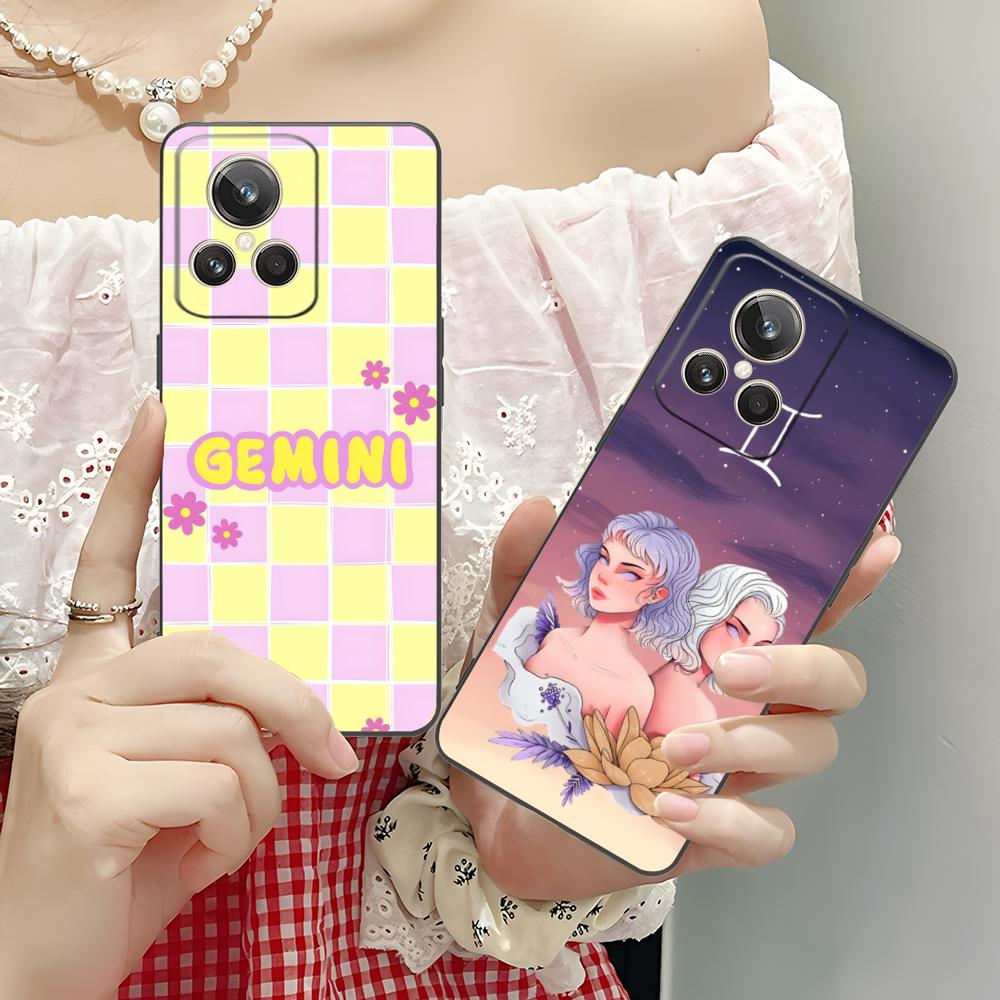 Zodiac Sign Gemini Mobile Phone Case for Realme GT 8 Neo Pro C75 73 71 C67 65 C55 53 C35 31 C20 15 Colorful Printing Cover Cover