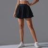 New Solid Color Double-layer Pocket Tennis Skirt Sexy Tight Fitting High Elasticity Sports Running Fitness Yoga Shorts For Women