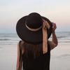 Vintage Hepburn Hat Female Summer Small Fresh Internet Celebrity Big Eaves Vacation Beach Straw Hat Sun Hat